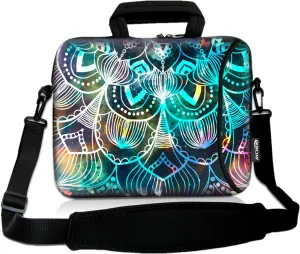 RICHEN 17 inch Laptop Shoulder Bag Carrying Case with Handle Fits 15.6/16/17/17.3/17.4 inch Laptop Notebook (16-17.3 inch, Mandala)
