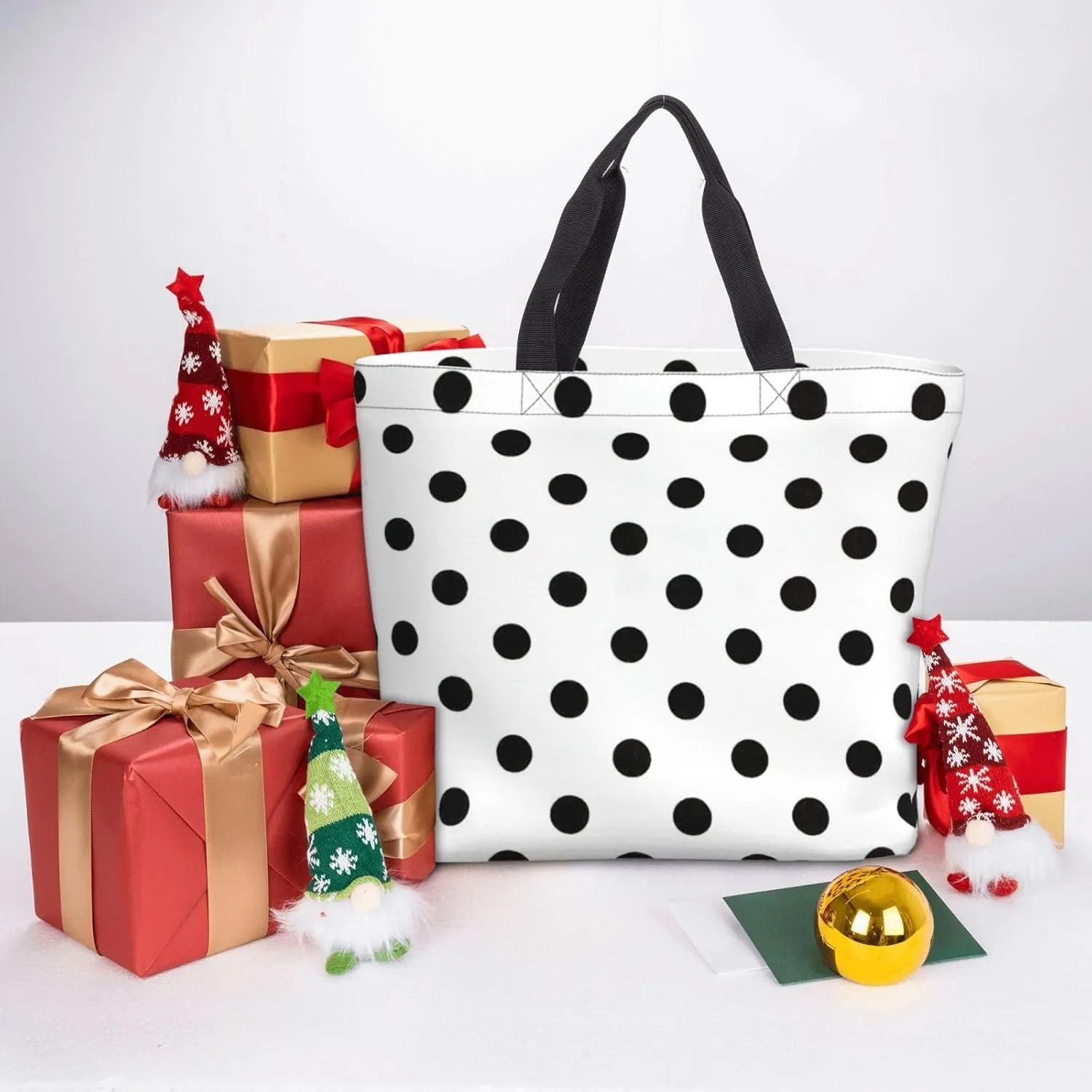 Rose Gold Glitter Print Tote Bag Casual Shoulder Bag Handbag Reusable Shopping Travel Bag Gifts For Women