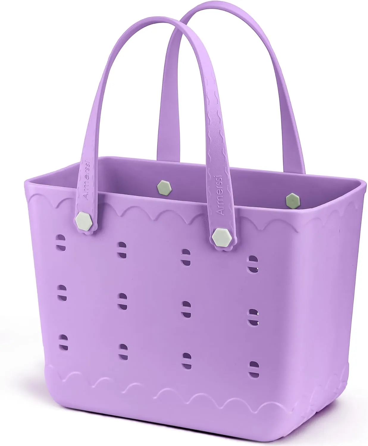 Rubber Beach Bag Waterproof Durable Tote Bag for Beach Sports Pool Modern Rubber Tote