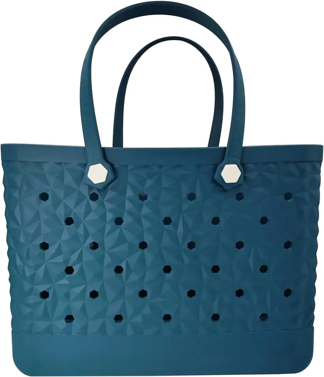 Rubber Beach Bag Waterproof Durable Tote Bag for Beach Sports Pool Modern Rubber Tote