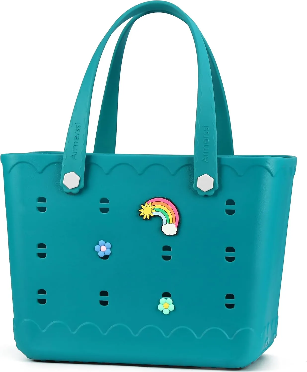 Rubber Beach Bag Waterproof Durable Tote Bag for Beach Sports Pool Modern Rubber Tote