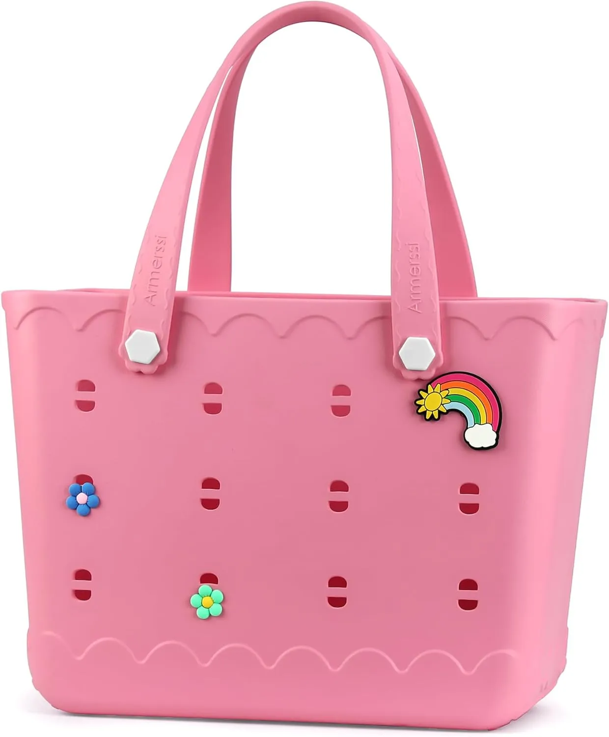 Rubber Beach Bag Waterproof Durable Tote Bag for Beach Sports Pool Modern Rubber Tote