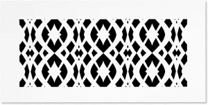SABA Home Decor Air Vent Cover Grille - Acrylic Fiberglass 6" x 8" Duct Opening (8" x 10" Overall) White Finish Decorative Register Covers for Walls and Ceilings, Charlotte (6" x 8", White)