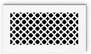 SABA Home Decor Air Vent Cover Grille - Acrylic Plexiglass 6 x 10 Duct Opening, 8 x 12 Overall White Finish Decorative Covers for Walls & Ceilings NOT for Floor USE, Venetian