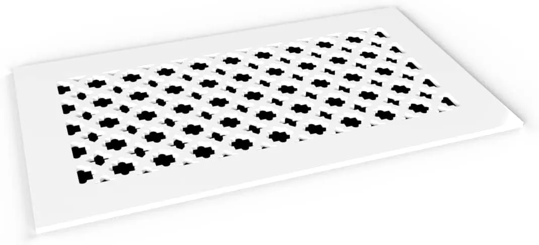SABA Home Decor Air Vent Cover Grille - Acrylic Plexiglass 6 x 10 Duct Opening, 8 x 12 Overall White Finish Decorative Covers for Walls & Ceilings NOT for Floor USE, Venetian
