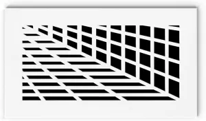SABA Home Decor Air Vent Covers Register - Acrylic Fiberglass Grille 8" x 4" Duct Opening (10" x 6" Overall) White Finish Decorative Cover for Walls & Ceilings (not for Floor use), Vivian