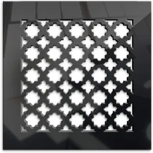 SABA Home Decor Black Mirror Vent Cover - Limited Edition Air Wall Register 8 x 8 Duct Opening (10 x 10 Overall) Acrylic Fiberglass Grille for Walls and Ceilings NOT for Floor USE, Venetian