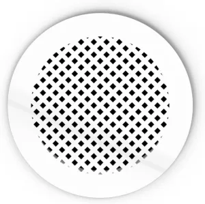 SABA Home Decor Round Air Vent Cover - Acrylic Plexiglass Grille, Return and Register White Finish Decorative Covers for Walls & Ceilings NOT for Floors, Giovanna (4" Duct (5.5 Overall) Silicone)