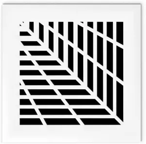 SABA Home Decor Vent Covers Air Grille - Acrylic Fiberglass Register 8" x 8" Duct Opening (10" x 10" Overall) White Finish Decorative Register for Walls, Ceilings NOT Floor use, Vivian