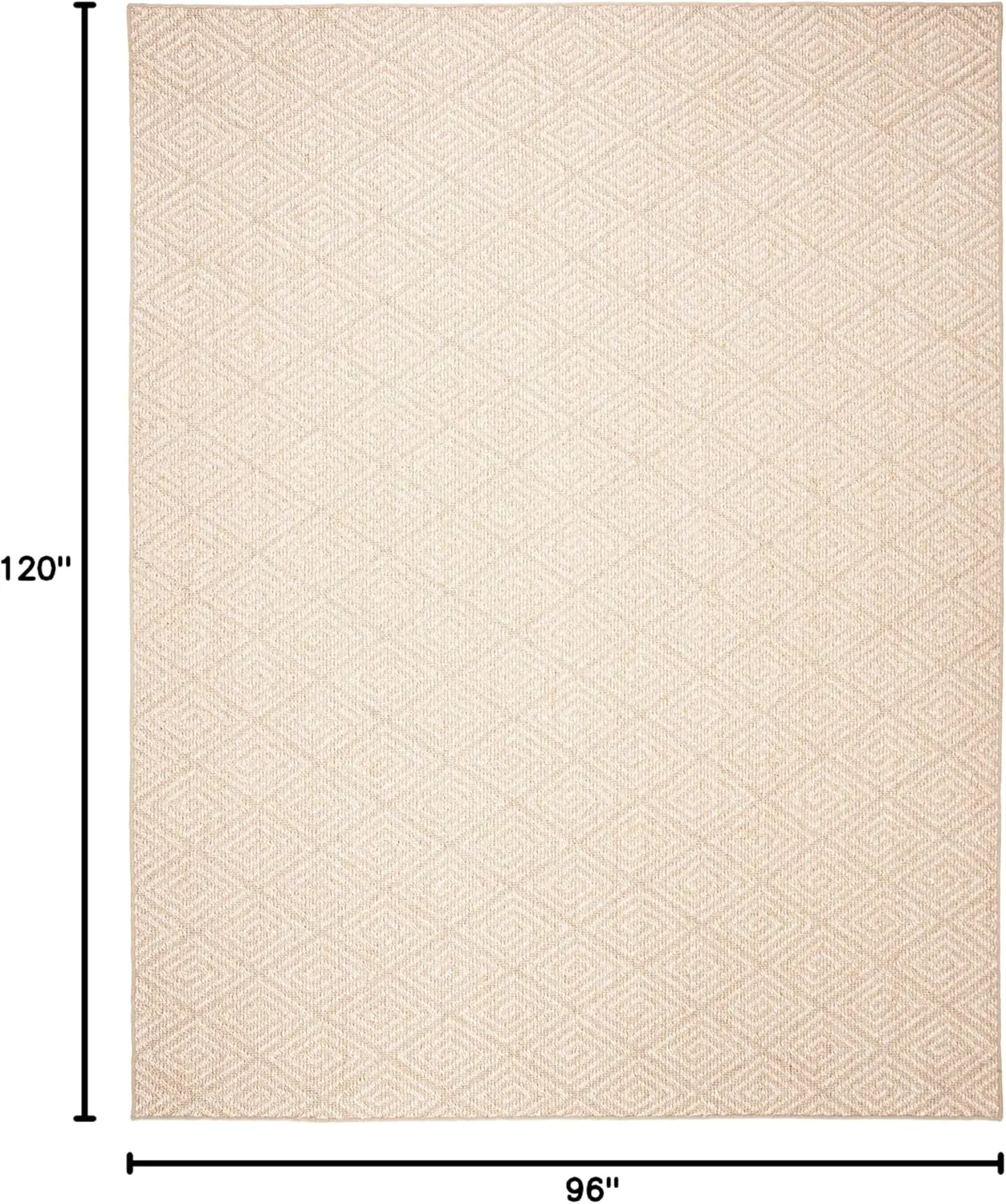 SAFAVIEH Palm Beach Collection Area Rug - 8' x 10', Beige & Beige, Sisal Design, Non-Shedding & Easy Care, Ideal for High Traffic Areas in Living Room, Bedroom (PAB360A)