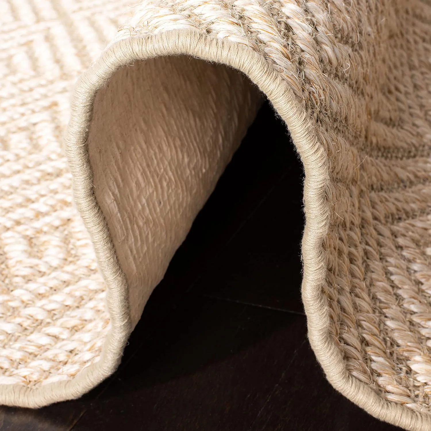 SAFAVIEH Palm Beach Collection Area Rug - 8' x 10', Beige & Beige, Sisal Design, Non-Shedding & Easy Care, Ideal for High Traffic Areas in Living Room, Bedroom (PAB360A)
