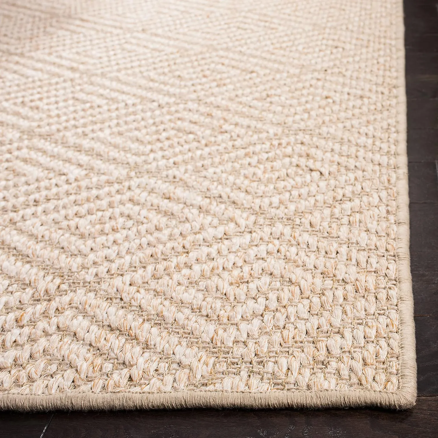 SAFAVIEH Palm Beach Collection Area Rug - 8' x 10', Beige & Beige, Sisal Design, Non-Shedding & Easy Care, Ideal for High Traffic Areas in Living Room, Bedroom (PAB360A)