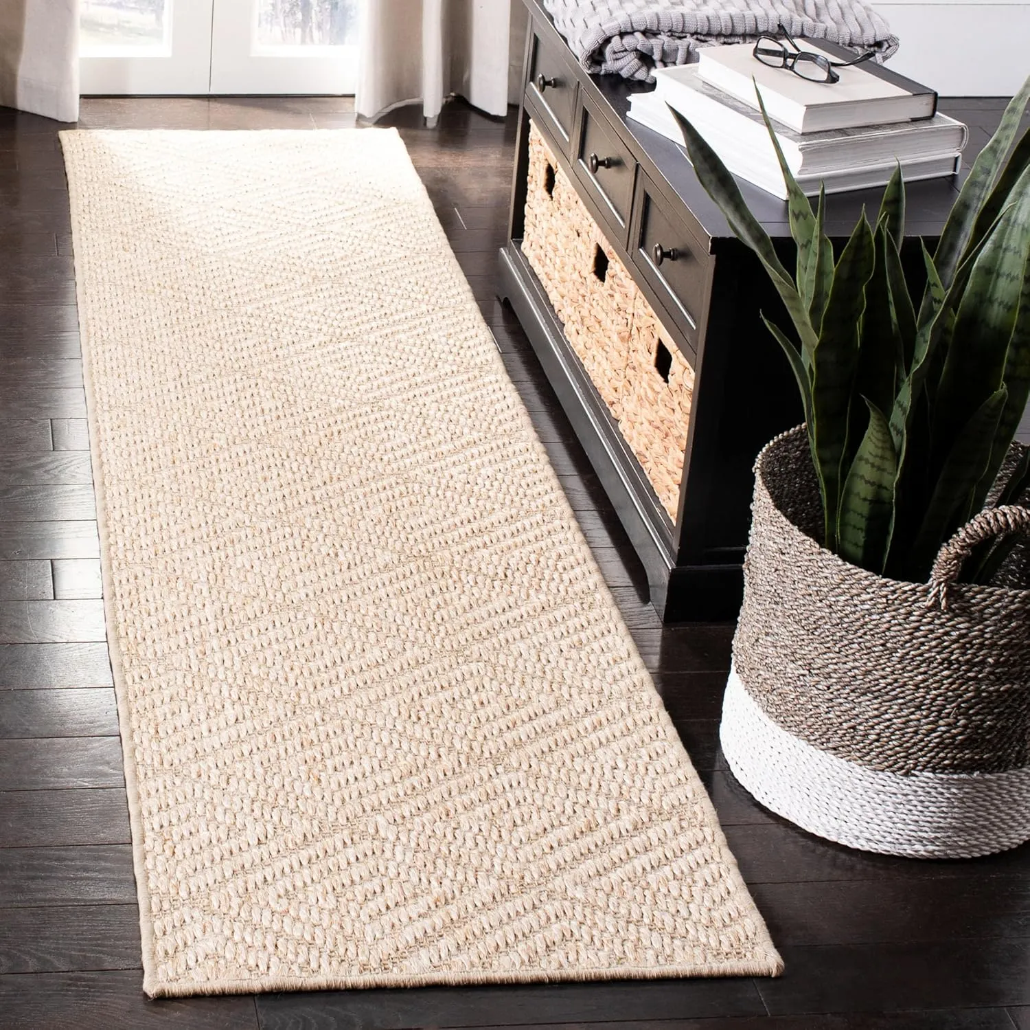 SAFAVIEH Palm Beach Collection Runner Rug - 2'3" x 10', Beige & Beige, Sisal Design, Non-Shedding & Easy Care, Ideal for High Traffic Areas in Living Room, Bedroom (PAB360A)