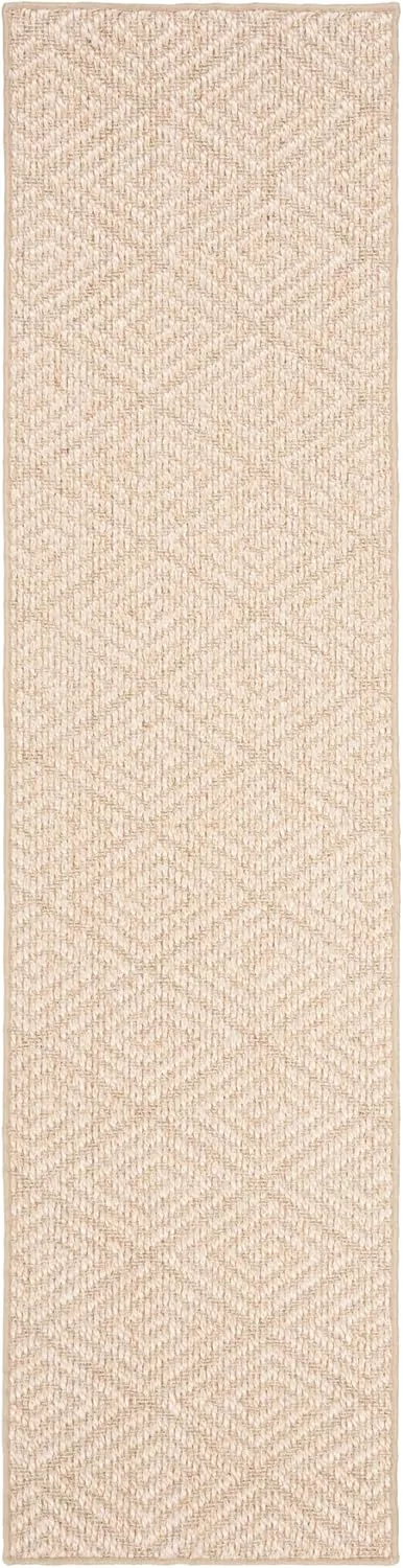 SAFAVIEH Palm Beach Collection Runner Rug - 2'3" x 10', Beige & Beige, Sisal Design, Non-Shedding & Easy Care, Ideal for High Traffic Areas in Living Room, Bedroom (PAB360A)