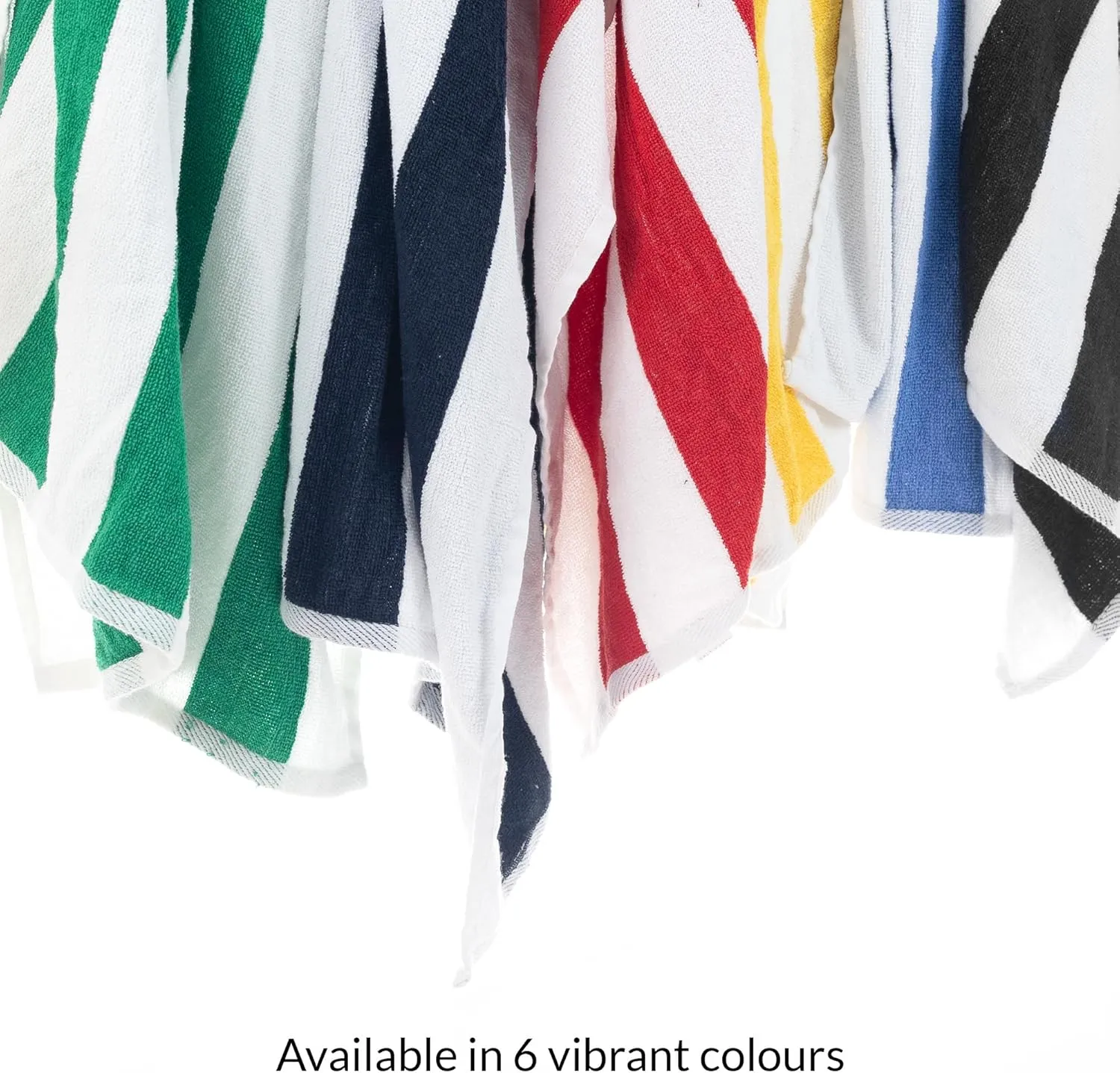 Salt Earth Cotton Beach Towels, 4 Pack - 30"x60" Quick Dry Towels for Beach, Pool, Gym & Bathroom - Oversized Terry Cabana Striped Towels (Steel Grey)