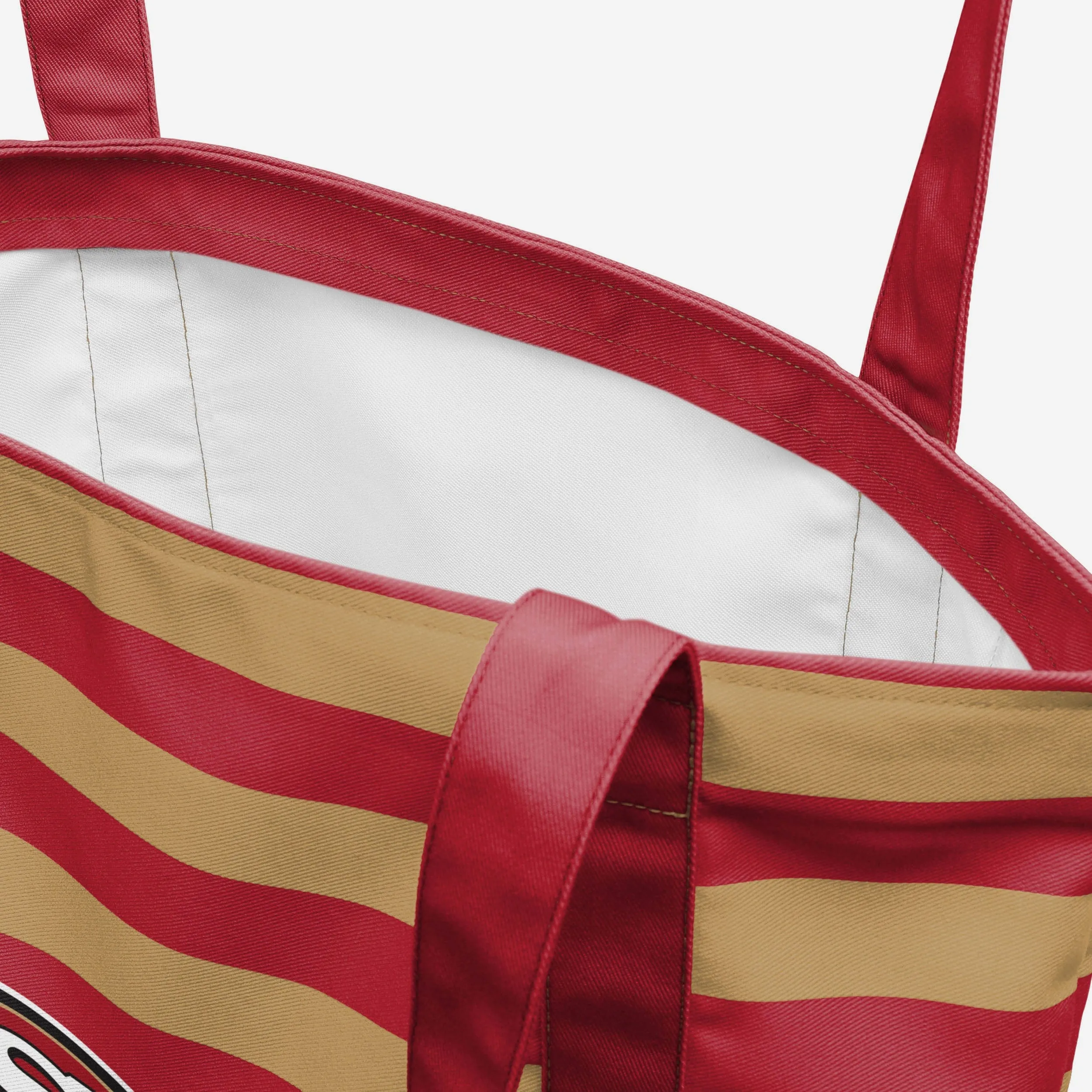 San Francisco 49ers Team Stripe Canvas Tote Bag