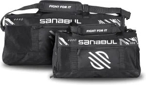 Sanabul Lab Series Mesh Duffel Martial Arts Equipment Bag for BJJ MMA Boxing Gear Kickboxing Gloves Gym Bag - Black/White, Standard