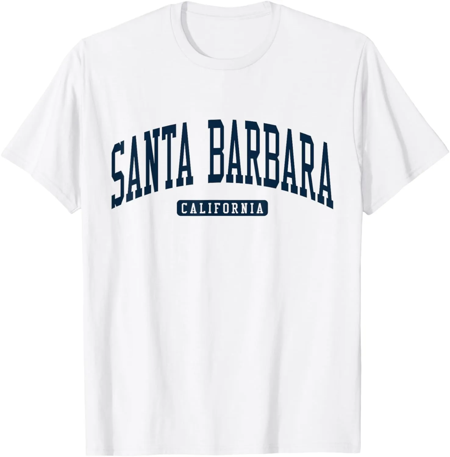 Santa Barbara California CA College University Style Navy T-Shirt