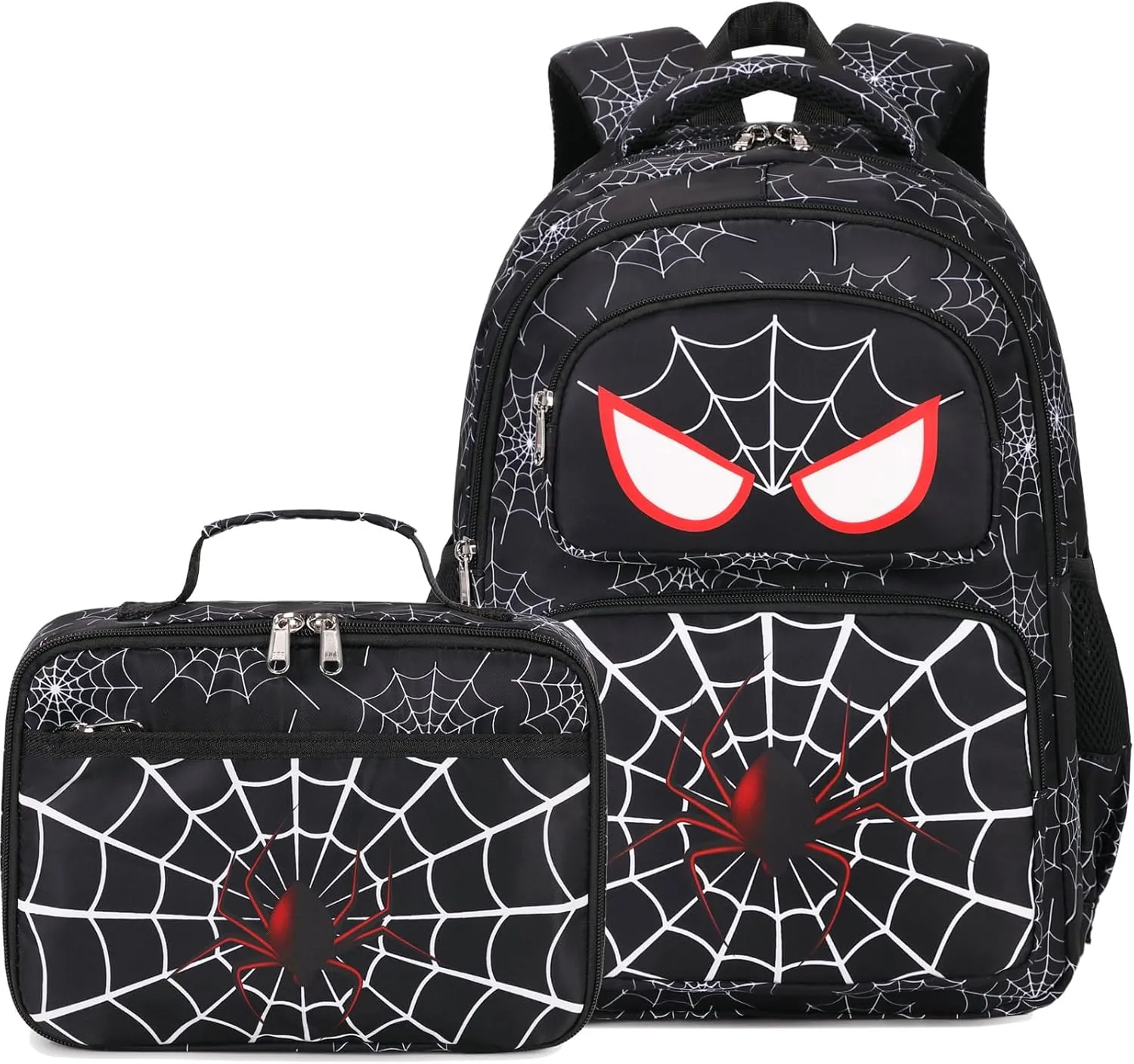 School Backpack for Boys Girls, Teens Bookbag with Lunch Box Set Kids Backpack Elementary Middle Teens School Bag