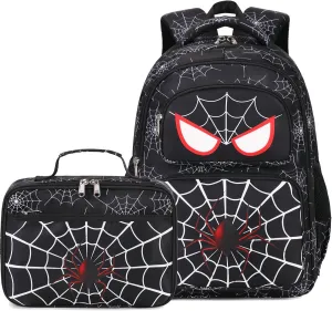 School Backpack for Boys Girls, Teens Bookbag with Lunch Box Set Kids Backpack Elementary Middle Teens School Bag
