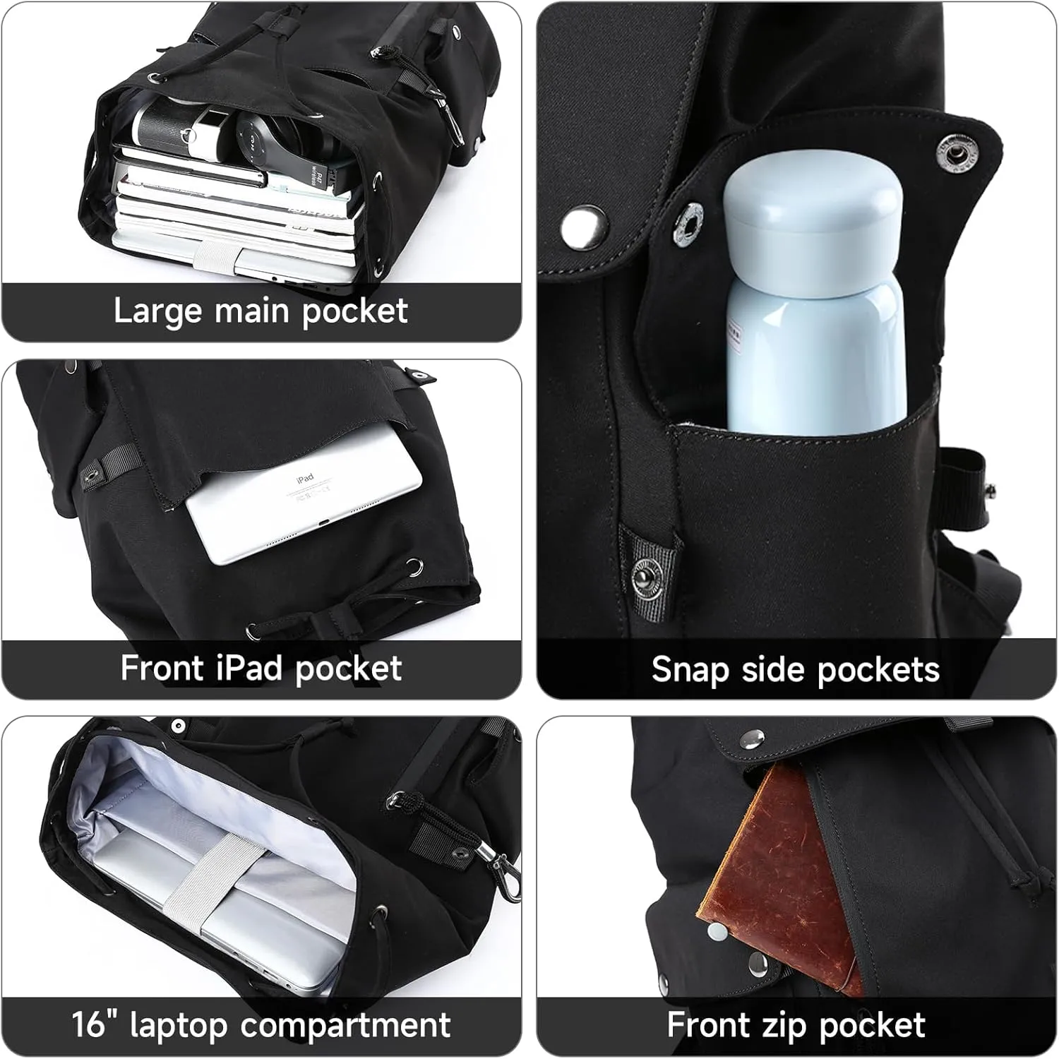 School Backpack Waterproof 15.6" Laptop Backpack Casual Suitable For Fitness Sports Travel Hiking Commuting Class College High Middle School Backpack For Men Women