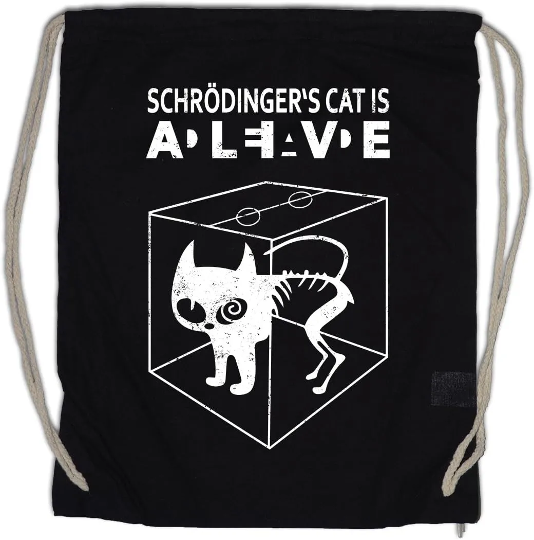 Schrödinger's Cat Is Alive Dead II Drawstring Bag Gym Sack