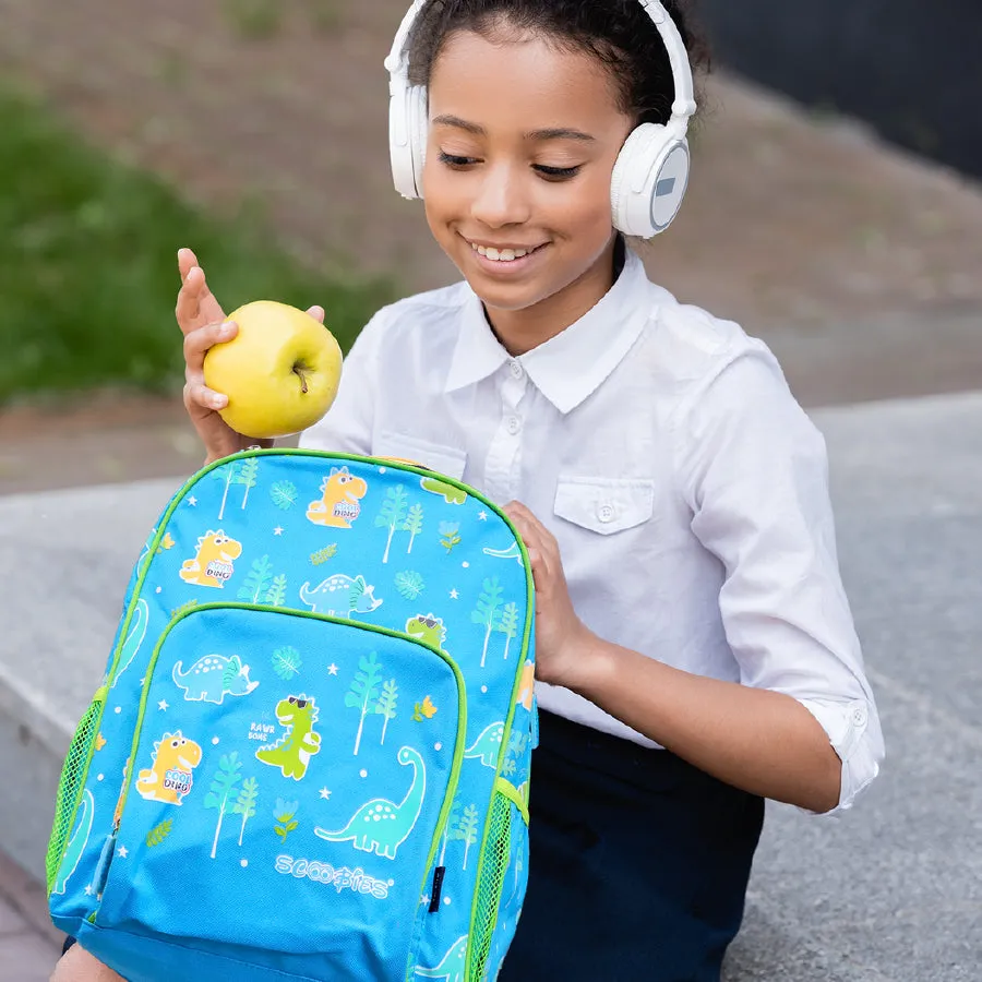 Scoobies Dino Glow-in-the-Dark Backpack 16”  Vibrant Dinosaur Print & Spacious Design!