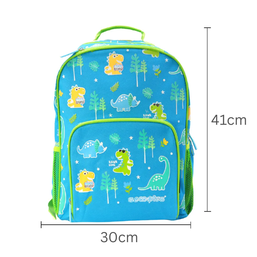Scoobies Dino Glow-in-the-Dark Backpack 16”  Vibrant Dinosaur Print & Spacious Design!