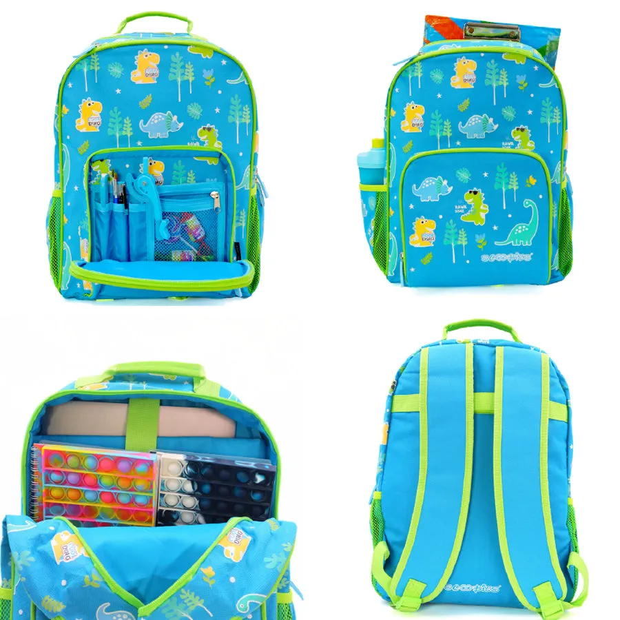 Scoobies Dino Glow-in-the-Dark Backpack 16”  Vibrant Dinosaur Print & Spacious Design!