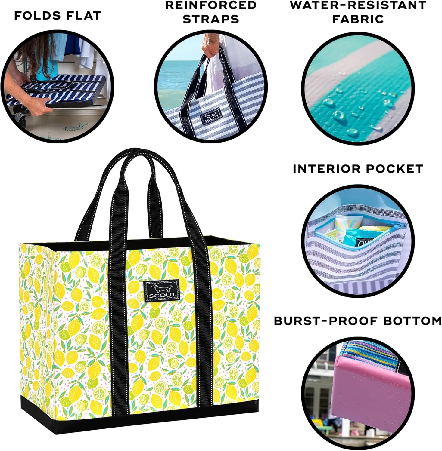 SCOUT Large Open top beach & Pool bag, waterproof, sandproof