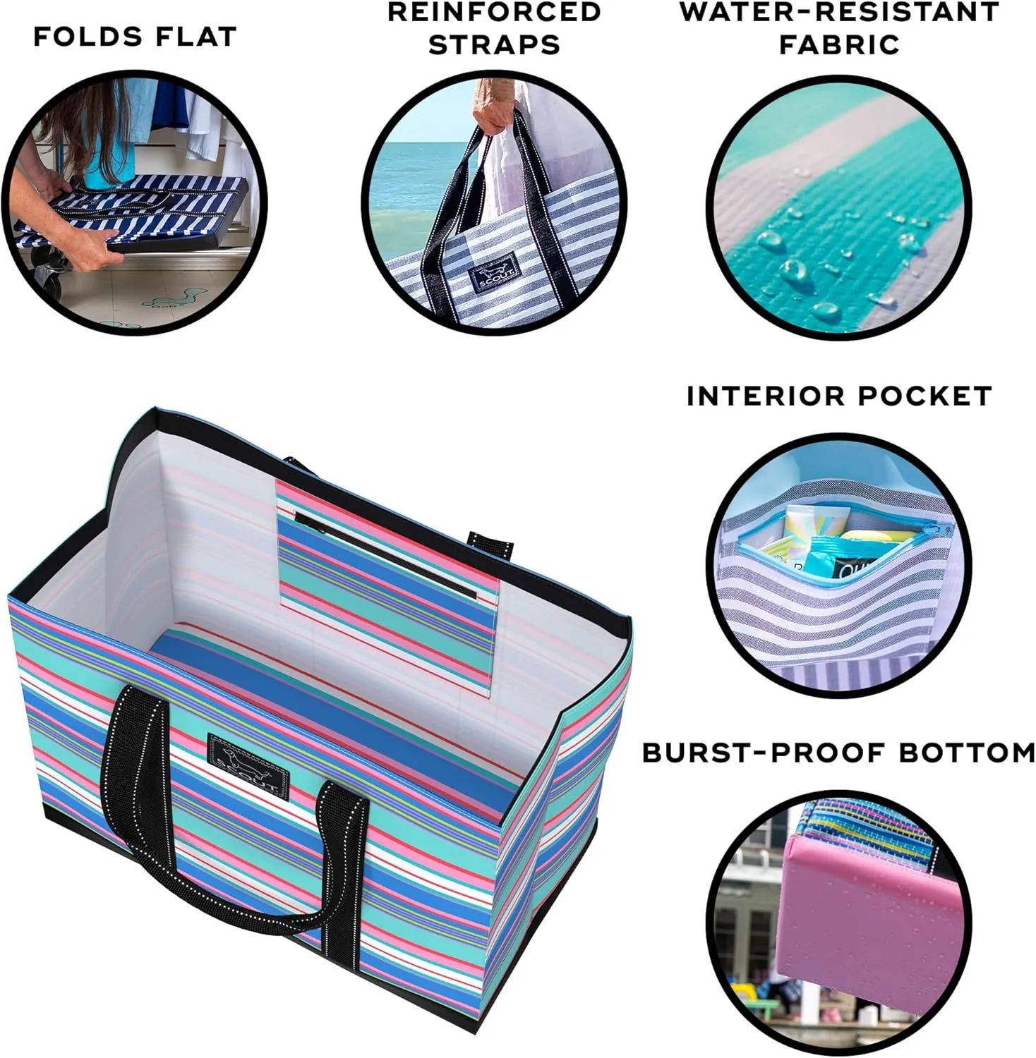 SCOUT Large Open top beach & Pool bag, waterproof, sandproof