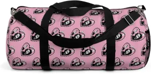 Scream Ghost Heart Duffel Bag - Pastel Goth Travel Accessories - Creepy Cute Gym Bags - Overnight Carry All - Weekender Duffle - Serial Killer - Horror Fans - True Crime Junkie (23" x 12" x 12")