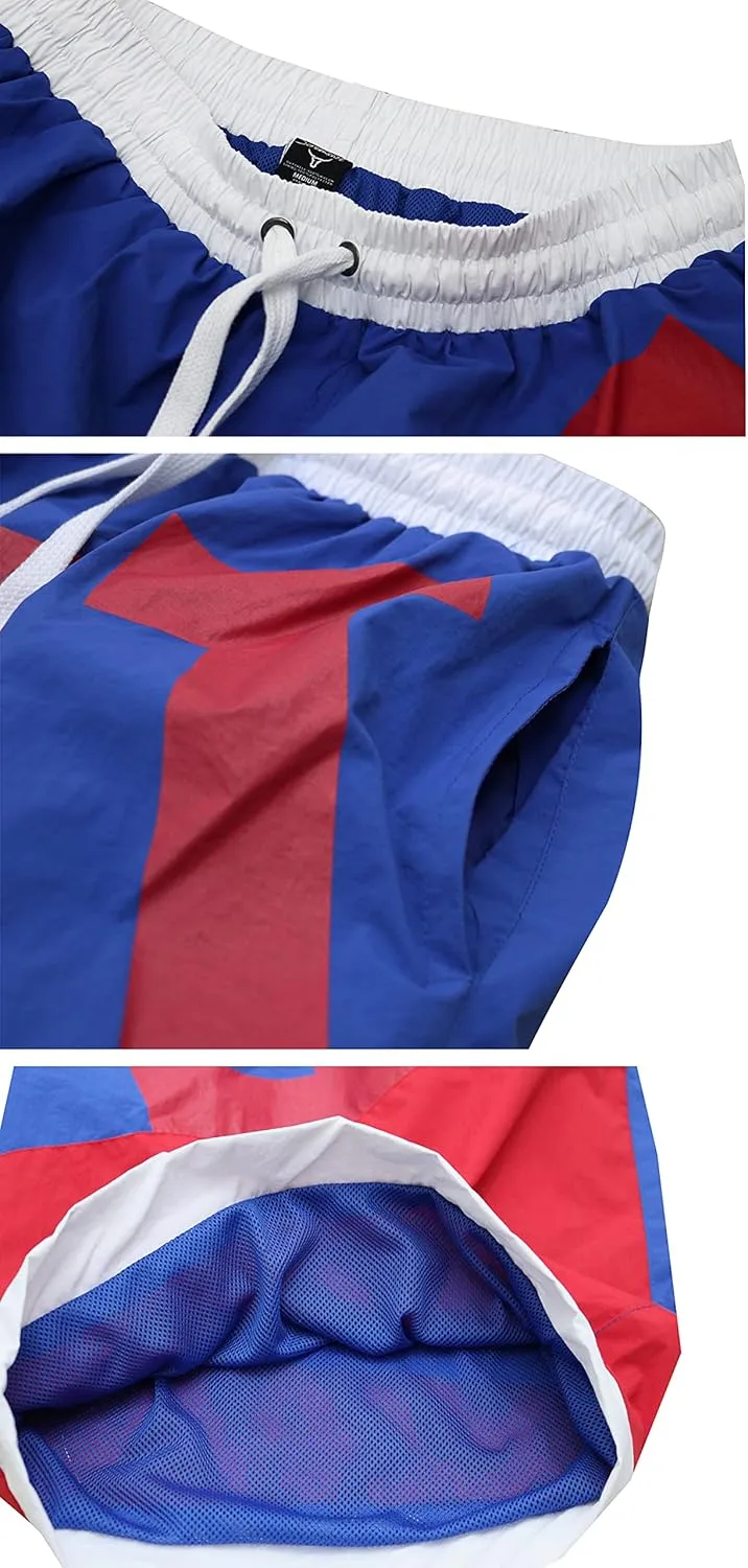 SCREENSHOT Men's Athletic Retro Throwback Basketball Gym Fitness Active Workout 12" Inseam Length Fashion Shorts