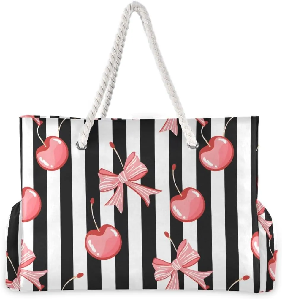 senya Large Beach Bags Totes Swim Canvas Tote Shoulder Bag Water Resistant Bags for Gym Travel Daily