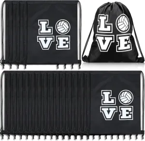 Shappy 20-Piece Drawstring Bags - Basketball & Volleyball Gifts for Teen Girls, Men & Women (34 x 43 cm)