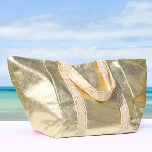 Sheeny Gold Large Holdall Bag