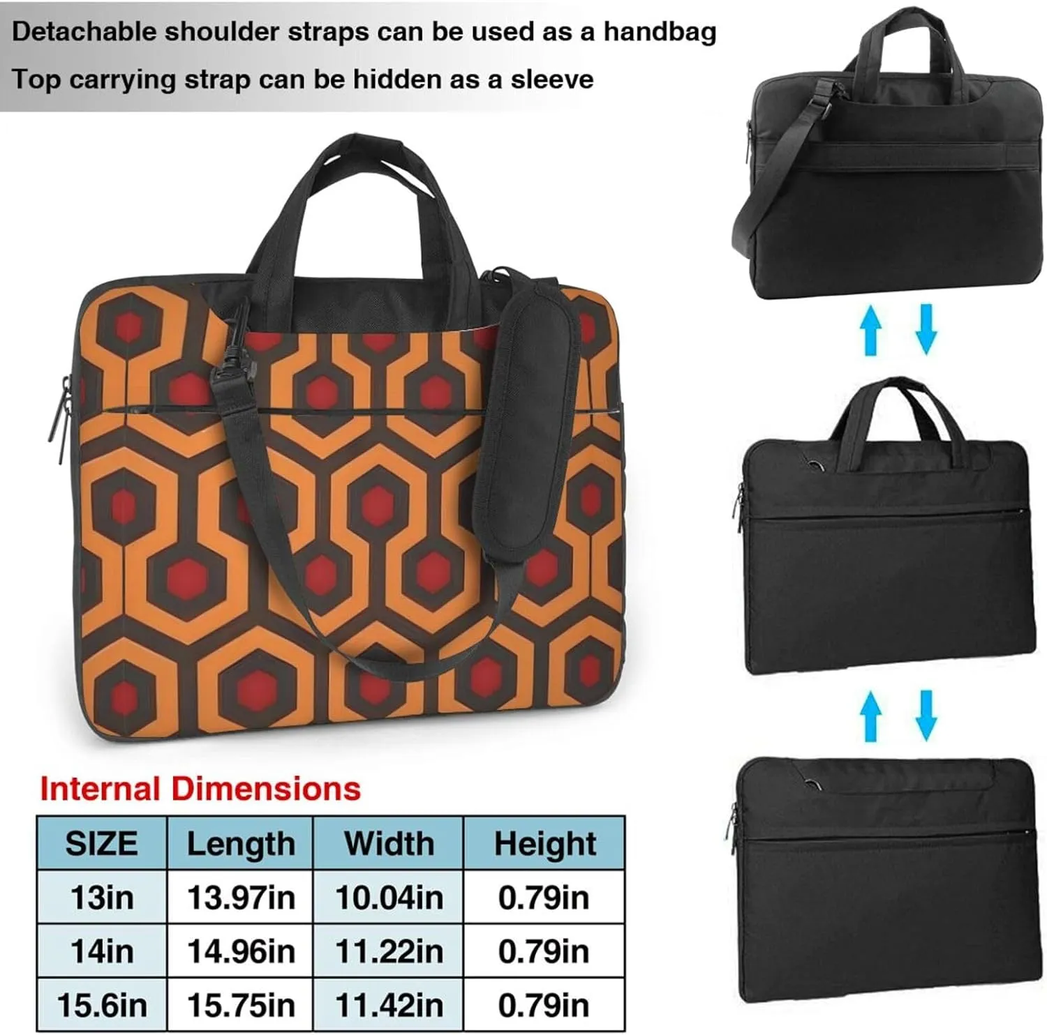 Shining Overlook Pattern Laptop Bag - with Soft Interior, Multiple Pockets - Ideal for Men, Travel and Business