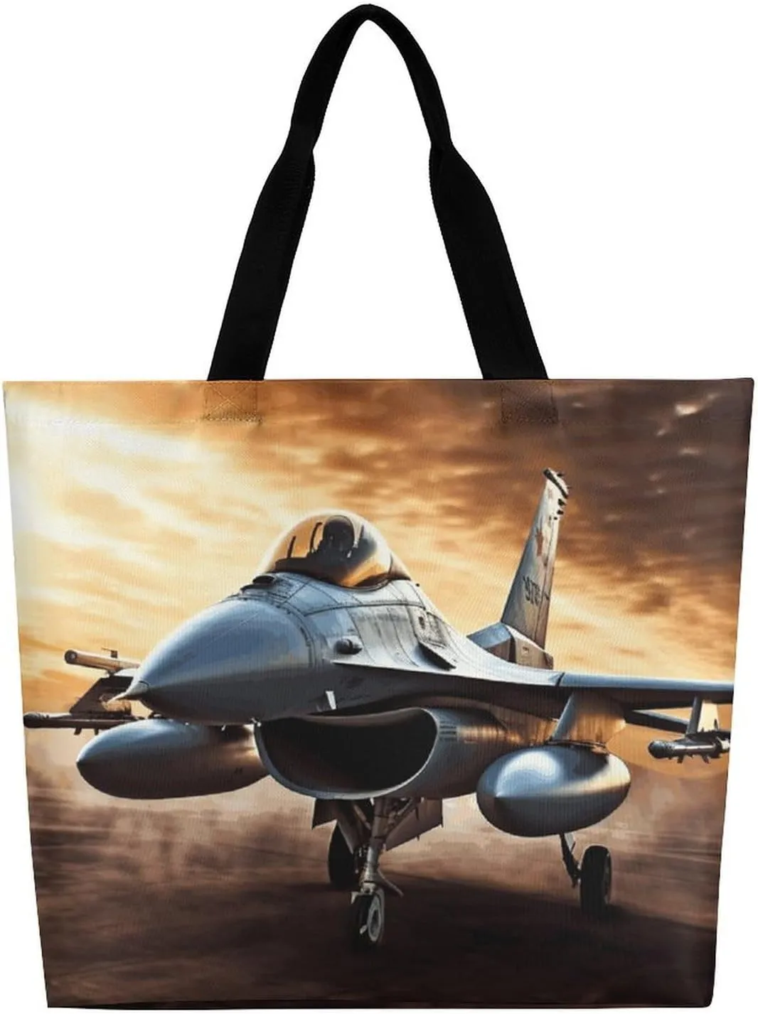 Shopping Bag for Women, Beach Sunrise Tote Bag, Large Capacity Shoulder Bags for Groceries Travel