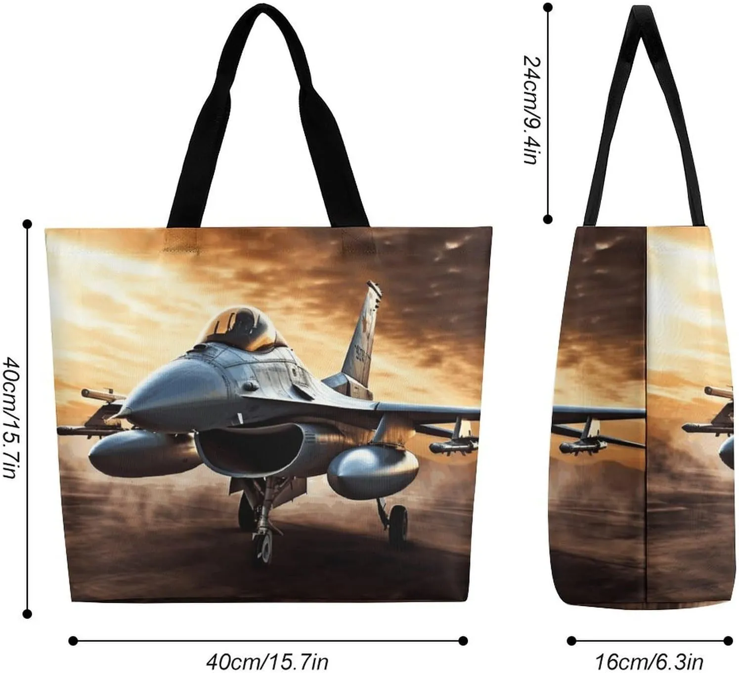Shopping Bag for Women, Beach Sunrise Tote Bag, Large Capacity Shoulder Bags for Groceries Travel