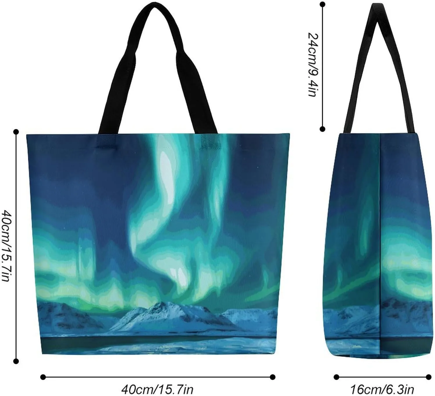 Shopping Bag for Women, Happy Birthday Big Cake Tote Bag, Large Capacity Shoulder Bags for Groceries Travel