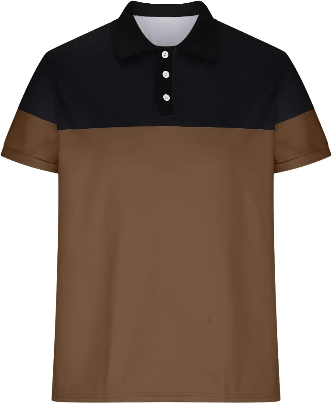 Short Sleeve Polo Shirts for Mens Basic Collared Shirts Classic Golf Stylish Tops Color Block Work Shirts