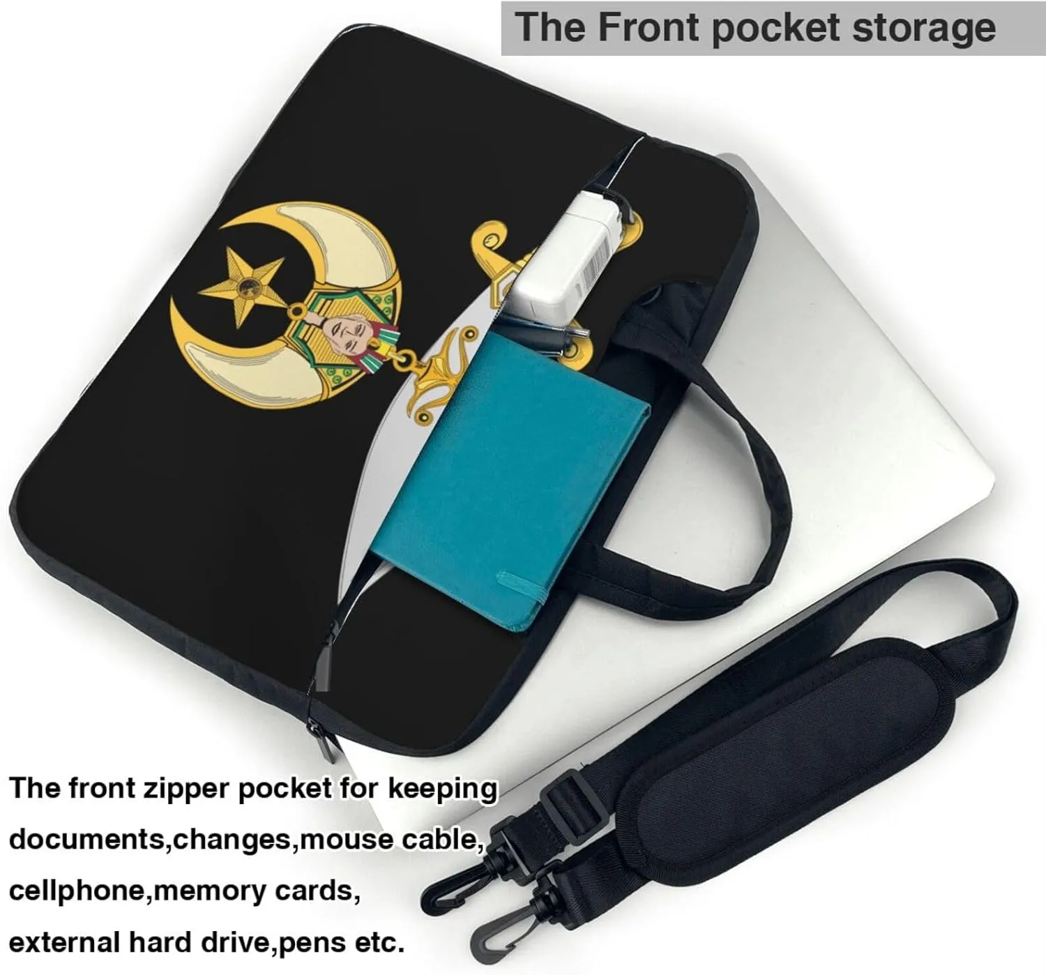 Shriners 3d Pattern Laptop Bag Shoulder Bag Computer Notebook Briefcase Messenger Bag