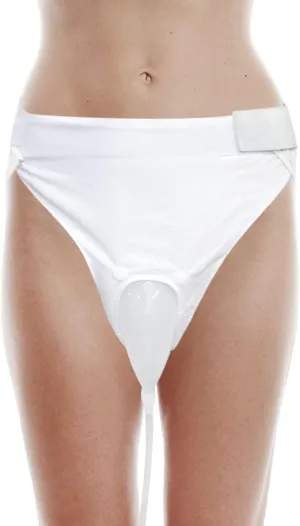 Silicone Urine Collector Men Women Wearable Urine Catheter Bags Reusable Easy to Clean Bladder Control Devices Incontinence Pants for Elderly, Bed Ridden, White_women