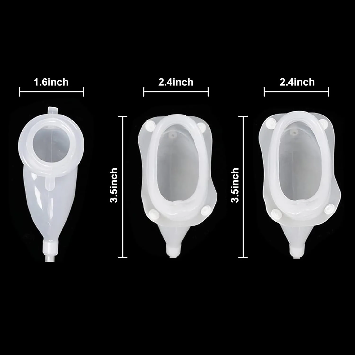 Silicone Urine Collector Men Women Wearable Urine Catheter Bags Reusable Easy to Clean Bladder Control Devices Incontinence Pants for Elderly, Bed Ridden, White_women