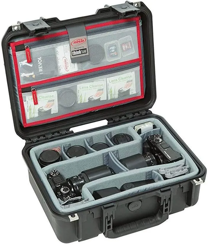 SKB Cases iSeries 1510-6 Case with Think Tank Dividers & Lid Organizer, Black (3i-1510-6DL)