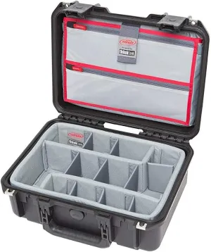 SKB Cases iSeries 1510-6 Case with Think Tank Dividers & Lid Organizer, Black (3i-1510-6DL)