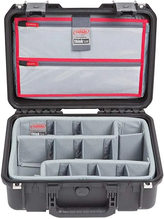 SKB Cases iSeries 1510-6 Case with Think Tank Dividers & Lid Organizer, Black (3i-1510-6DL)