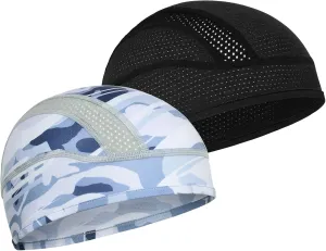 Skull Cap Helmet Liner Beanie, Cooling Mesh Cycling Running Hat for Men Women, Fits Under Helmets