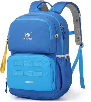 SKYSPER Kids Backpack for School 15" H Kindergarten Elementary Bookbag Children Travel Daypack for Camping