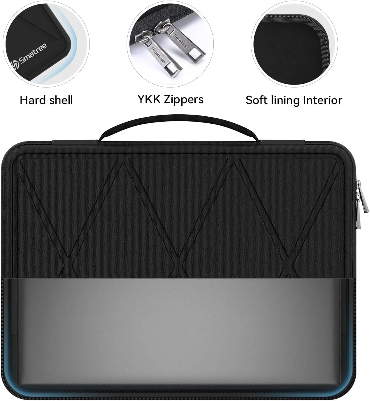 Smatree Hard EVA Protective Sleeve Case Compatible for 14 inch Lenovo ThinkPad T14 Gen 2, for 15.3 inch Lenovo ThinkPad X9 15 Aura Edition Copilot PC, Waterproof and Anti-Shock Bag (X8262)